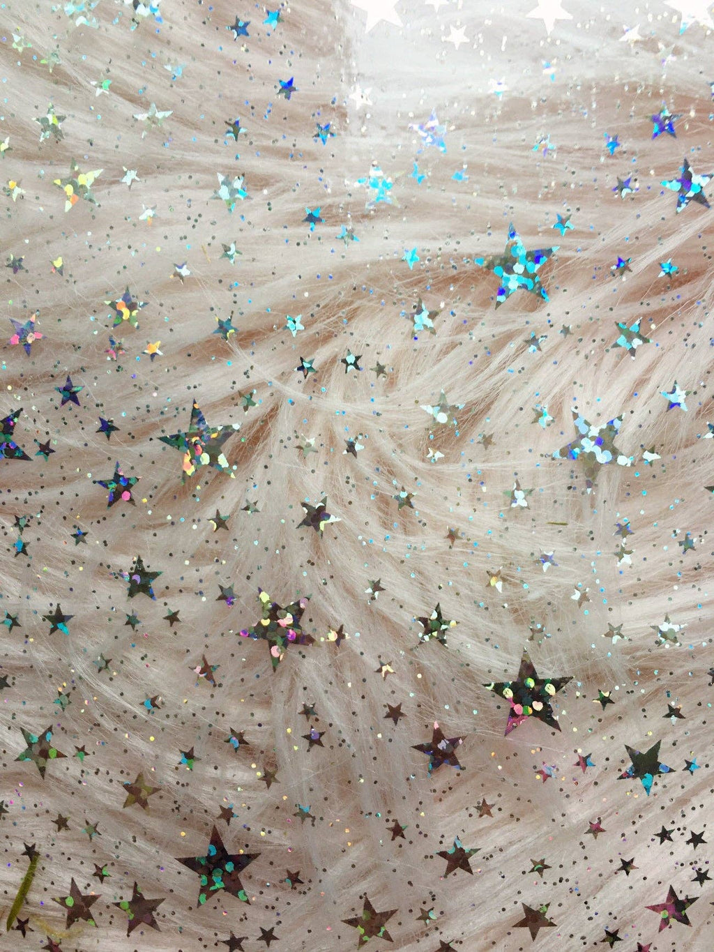 Clear Glitter Stars Vinyl 18" x 56"