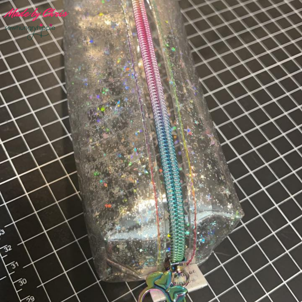 Clear Glitter Stars Vinyl 18" x 56"