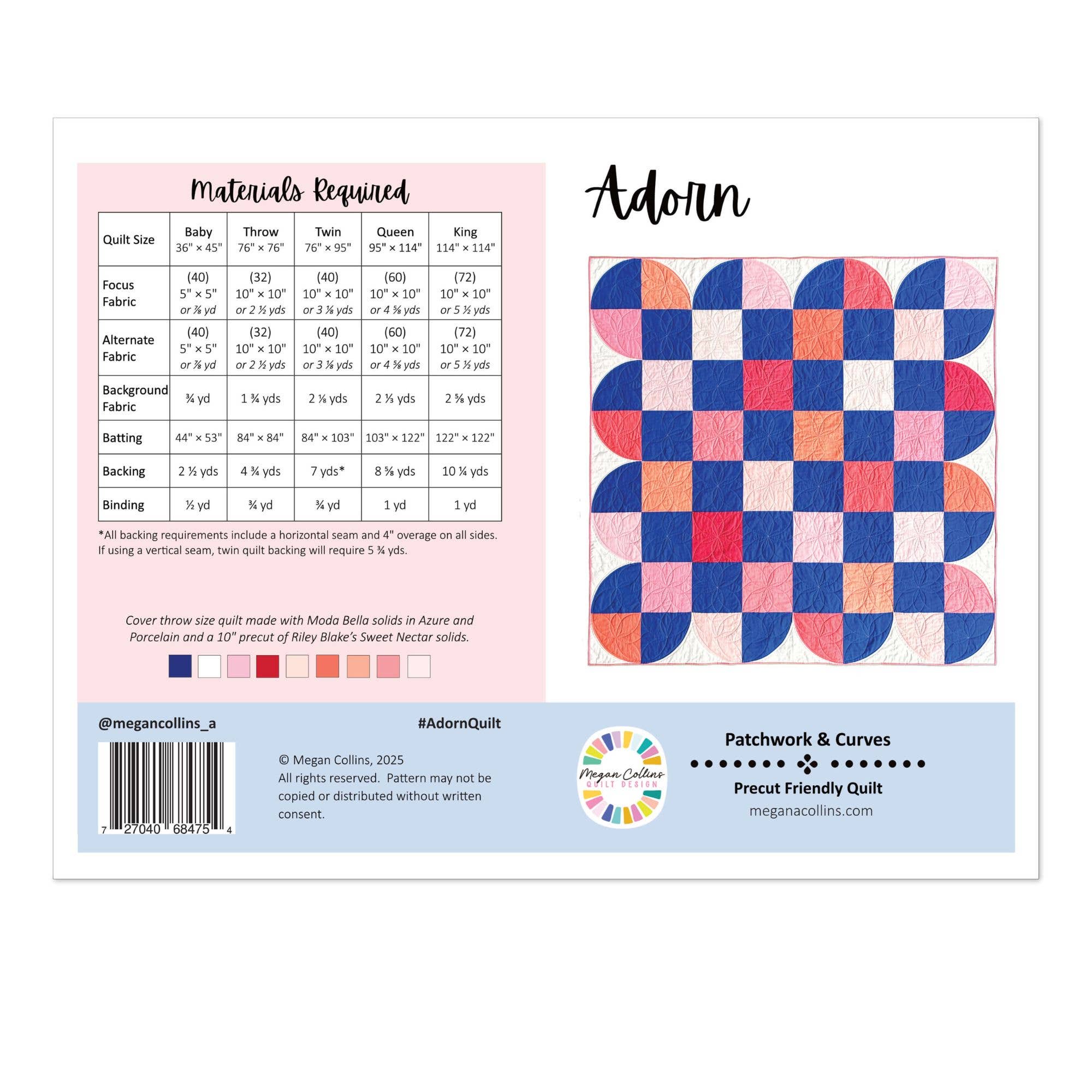 Adorn Quilt Pattern