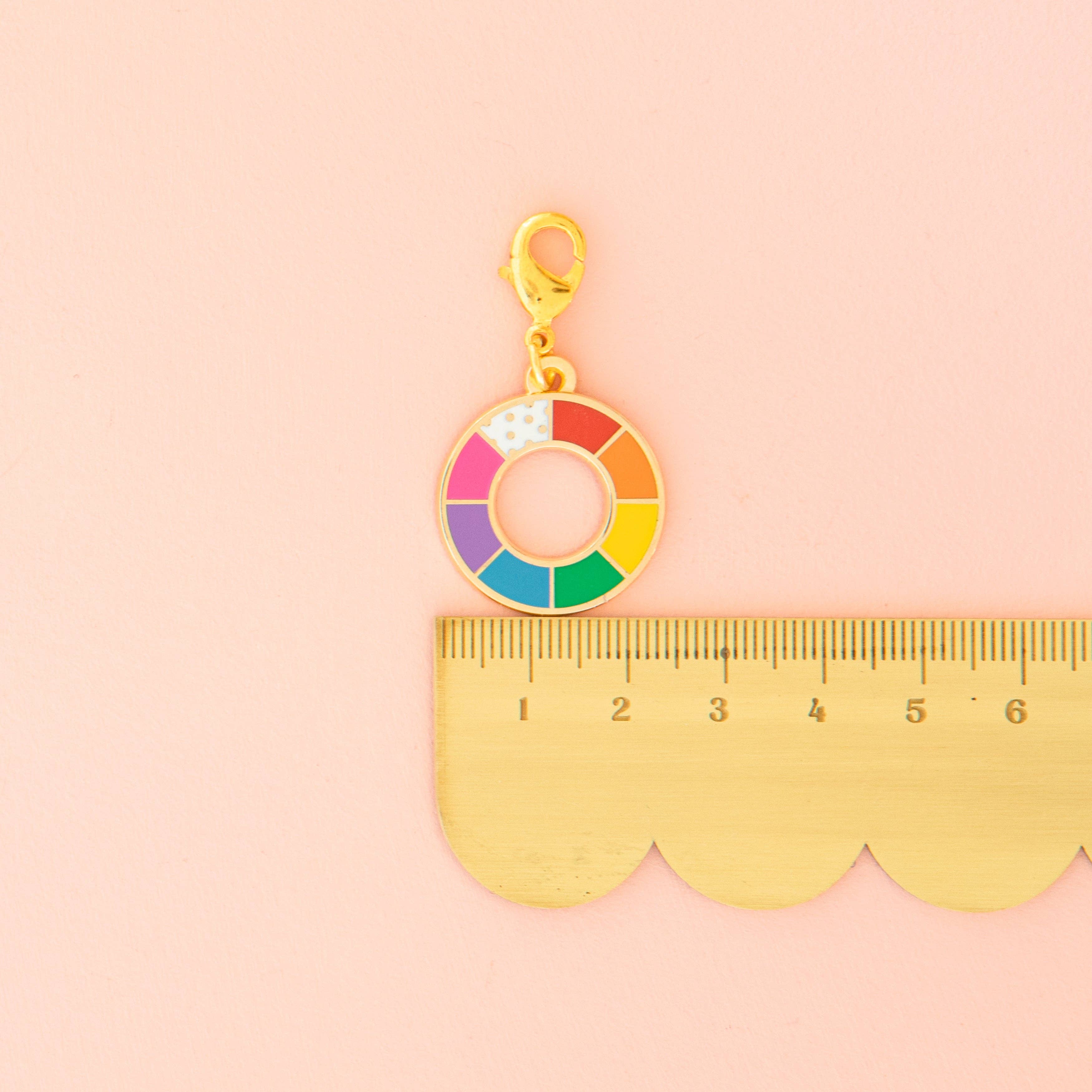 Color Wheel Removable Zipper Charm