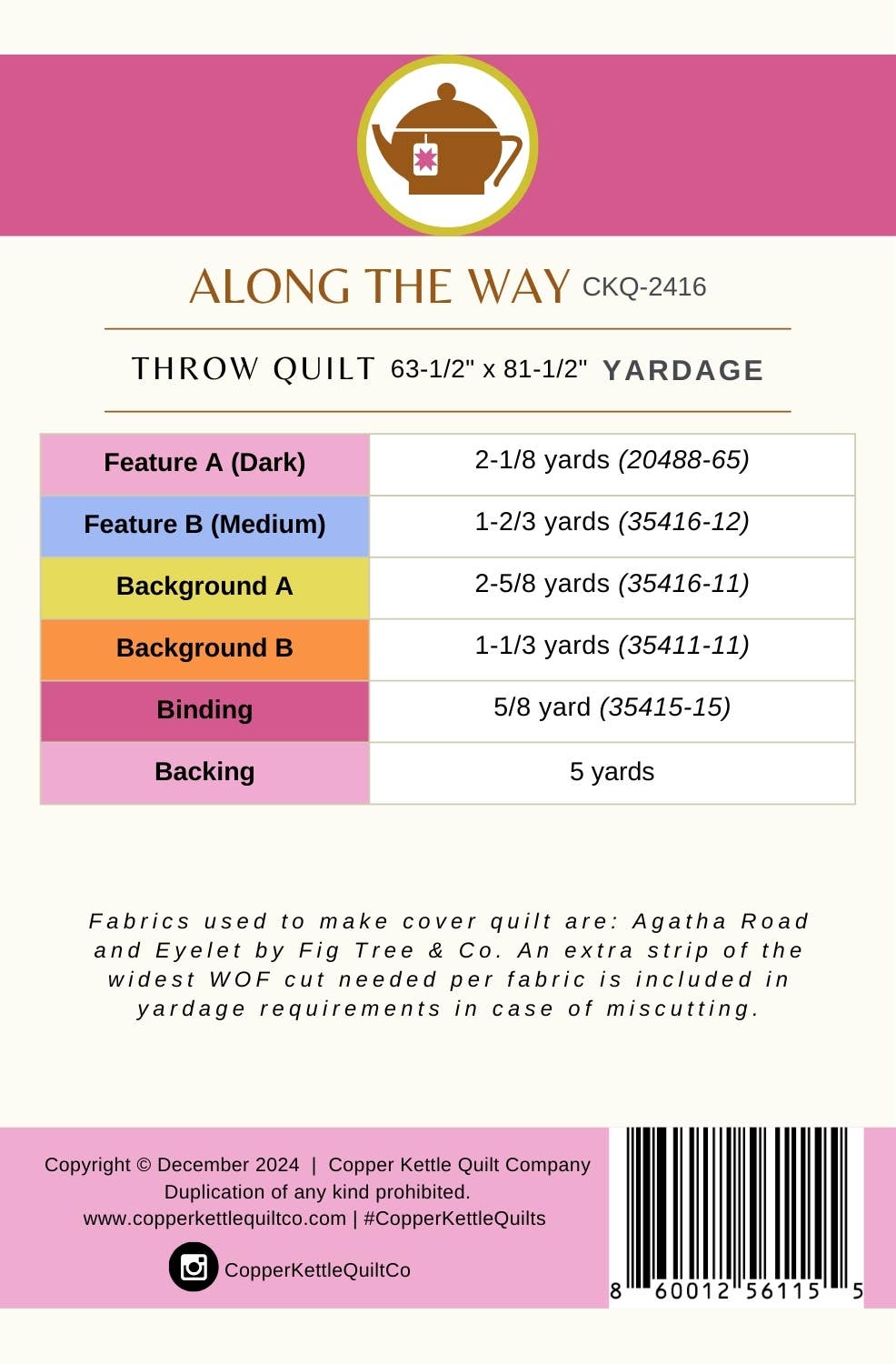 Along the Way | CKQ-2416 Quilt Pattern