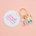 Daisy Sewing Machine Enamel Keychain - Bag Charm