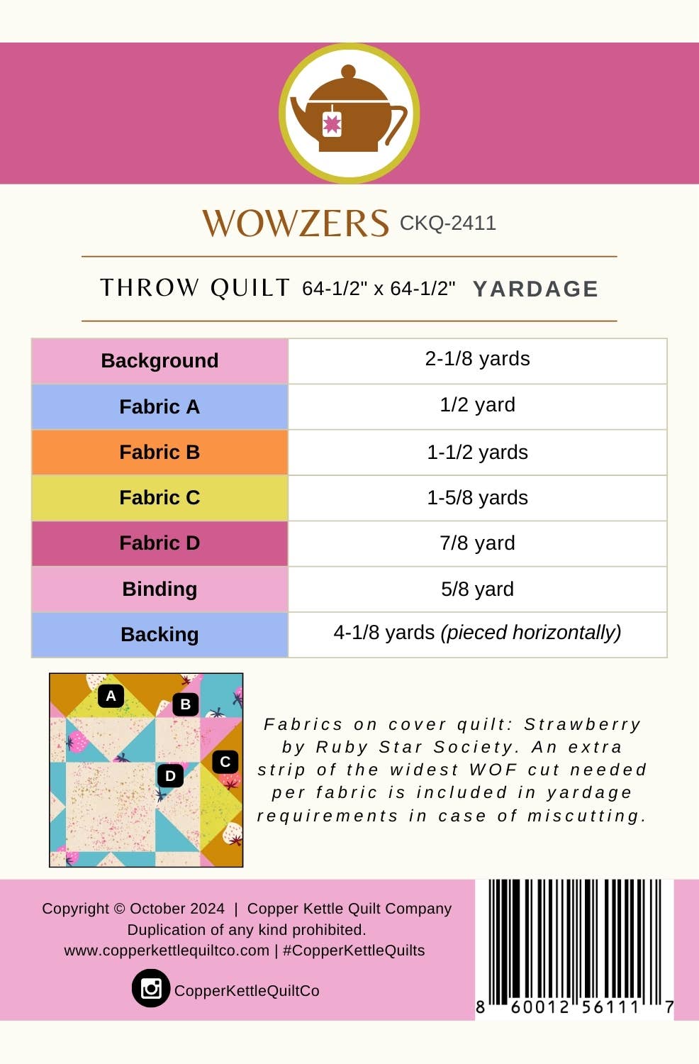 Wowzers | CKQ-2411 Quilt Pattern