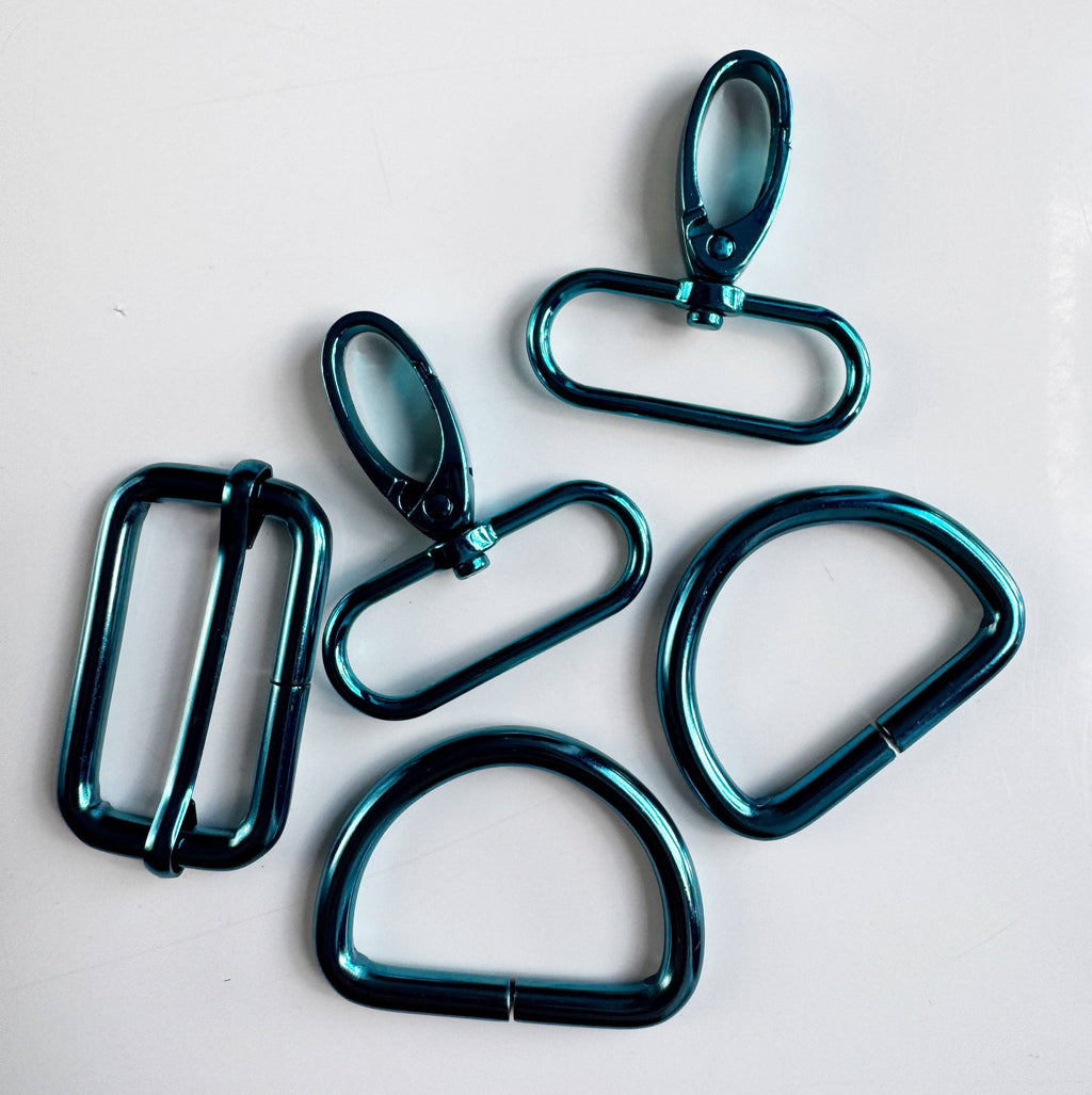 Sew Hungry Hippie 1.5 Inch Hardware Pack – Turquoi