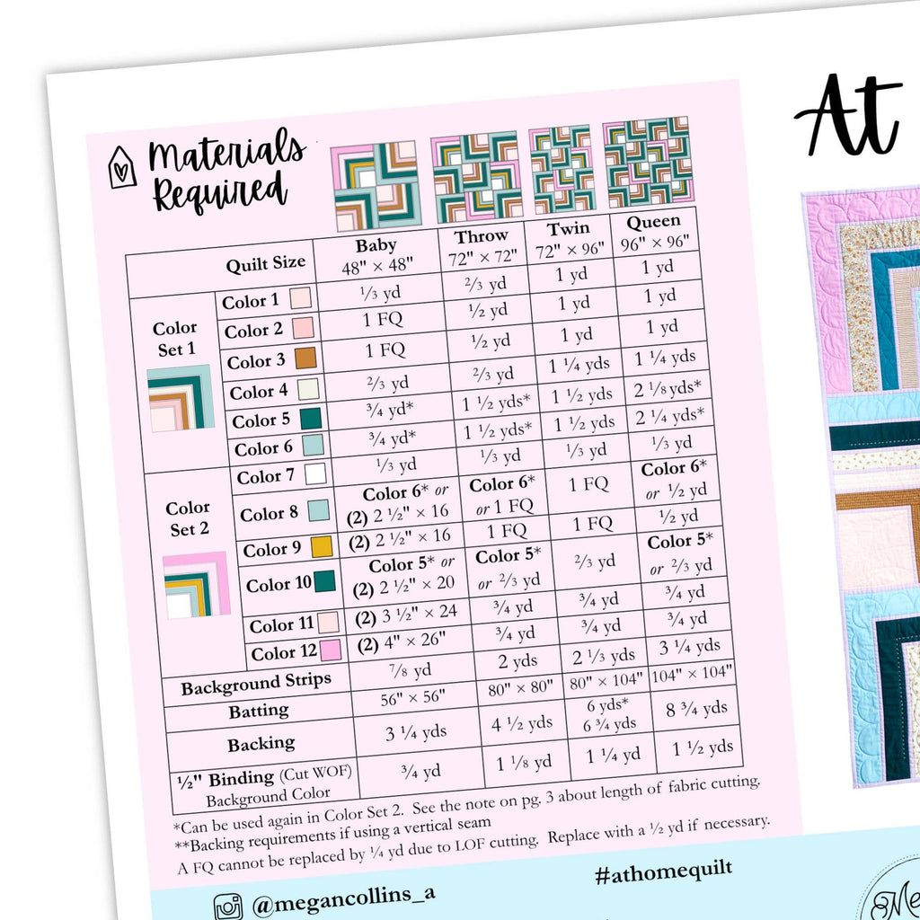At Home Quilt Pattern