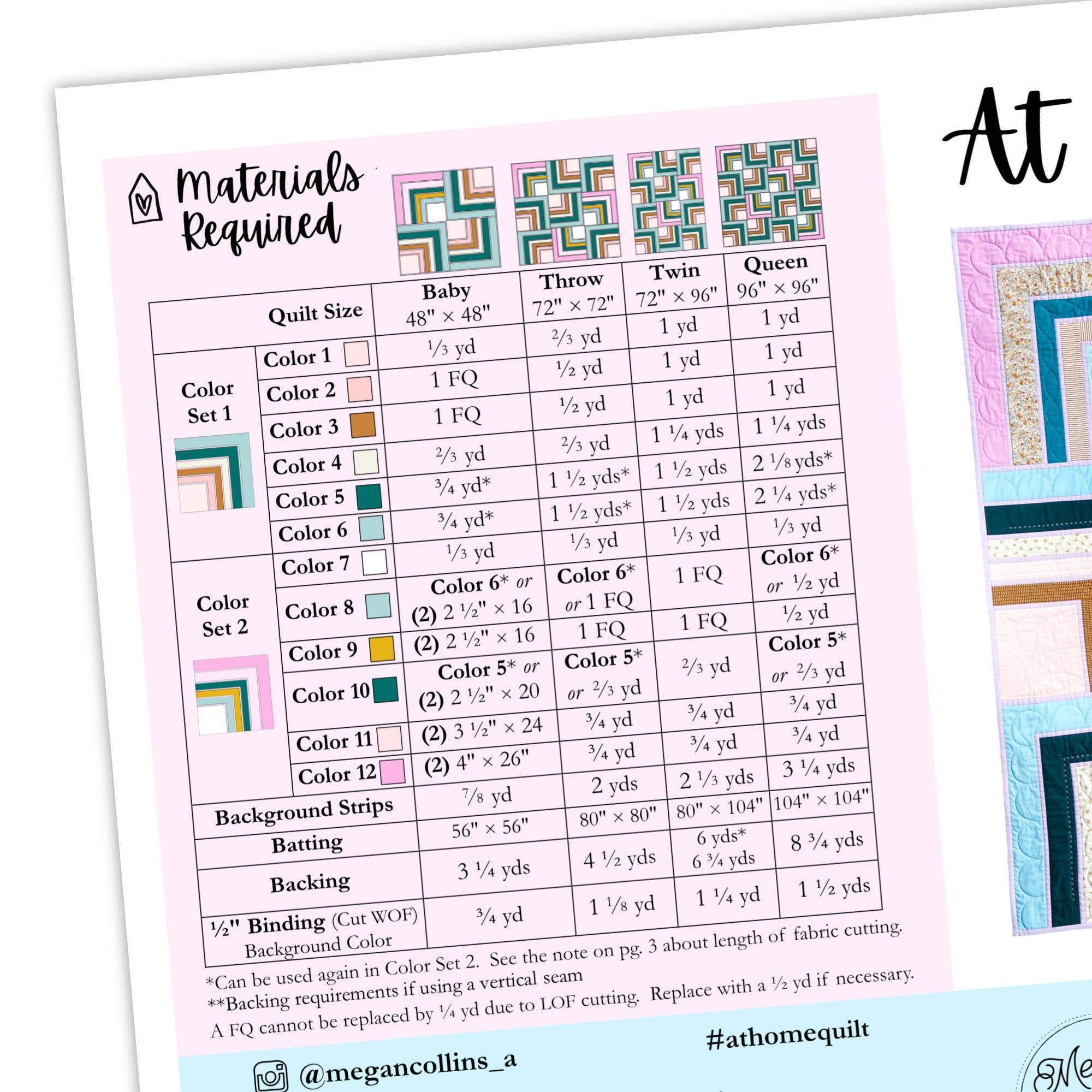 At Home Quilt Pattern