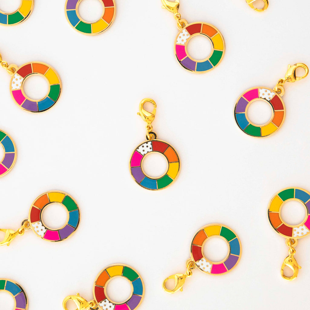 Color Wheel Removable Zipper Charm