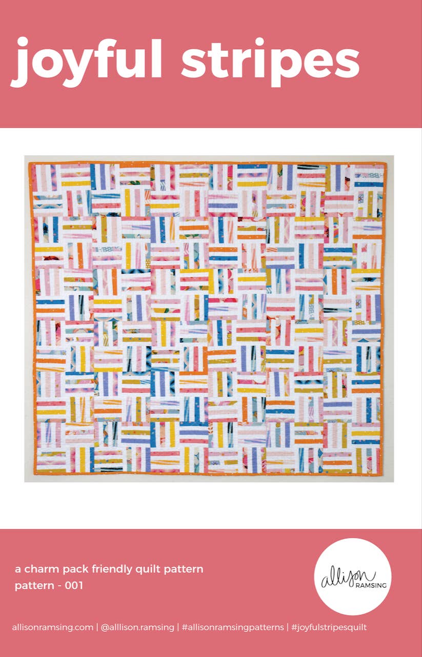Joyful Stripes Quilt Pattern - Printed