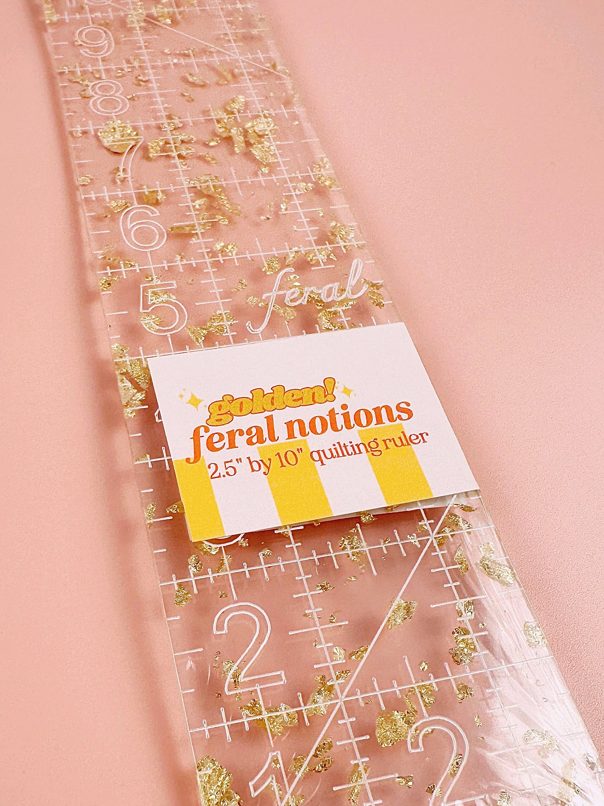 2.5 by 10 in quilting ruler