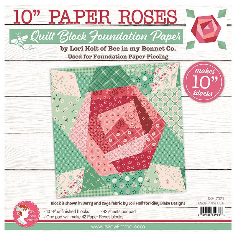 10" Paper Rose FPP by Lori Holt