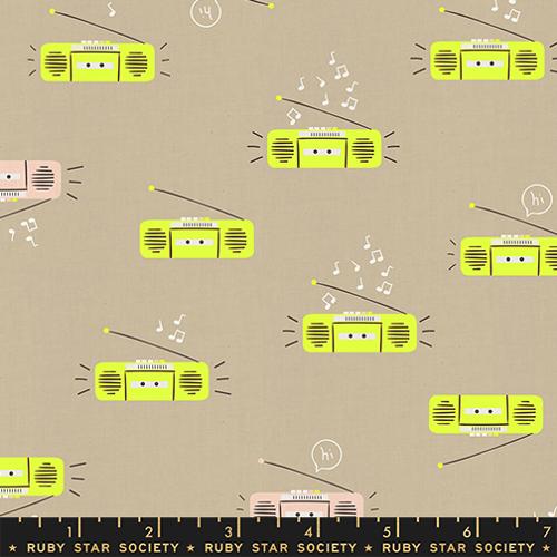 Khaki Boom, Lofi Linens by Rashida Coleman-Hale for Ruby Star