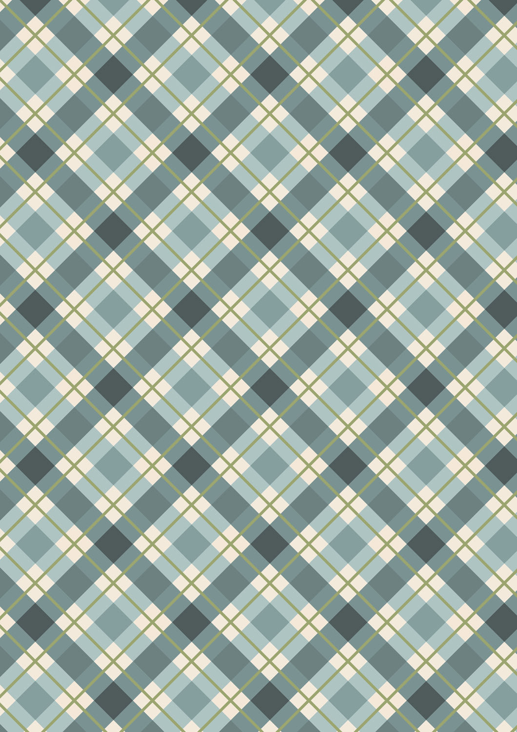 Winter Blue Check by Lewis and Irene, Celtic Christmas