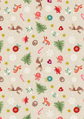 Scattered Festive on Cream Christmas in Bluebell Wood by Lewis and Irene