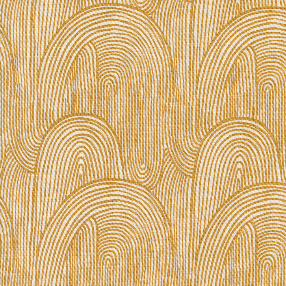 Things Above: Wavy Whirl | Harvest Gold by Fancy that Design House for Moda