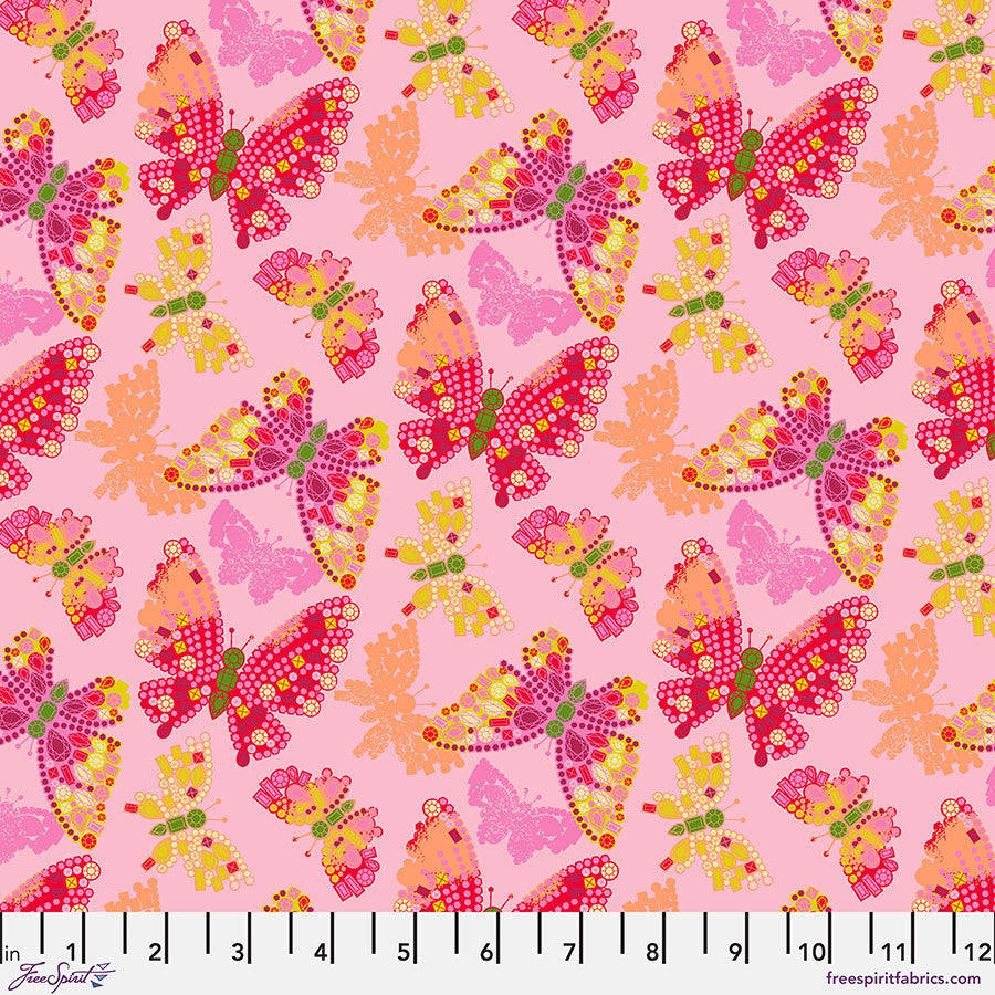 Butterfly Brooch Pink :Market Days by Stacy Peterson for Freespirit