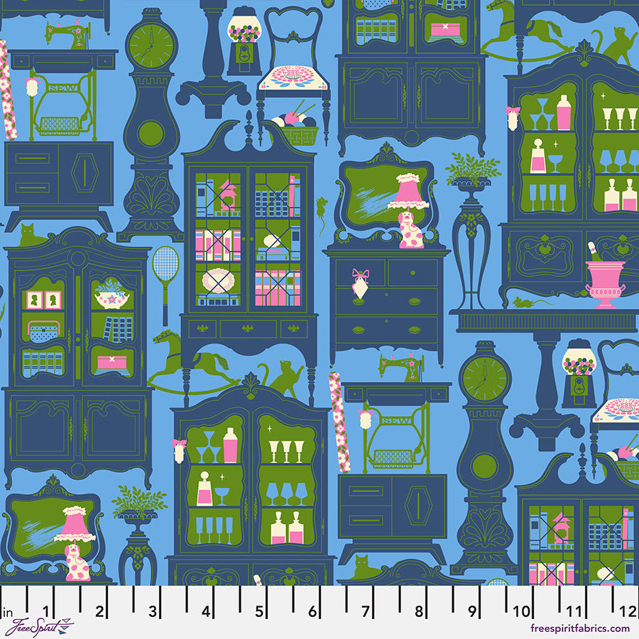Treasures in Blue :Market Days by Stacy Peterson for Freespirit