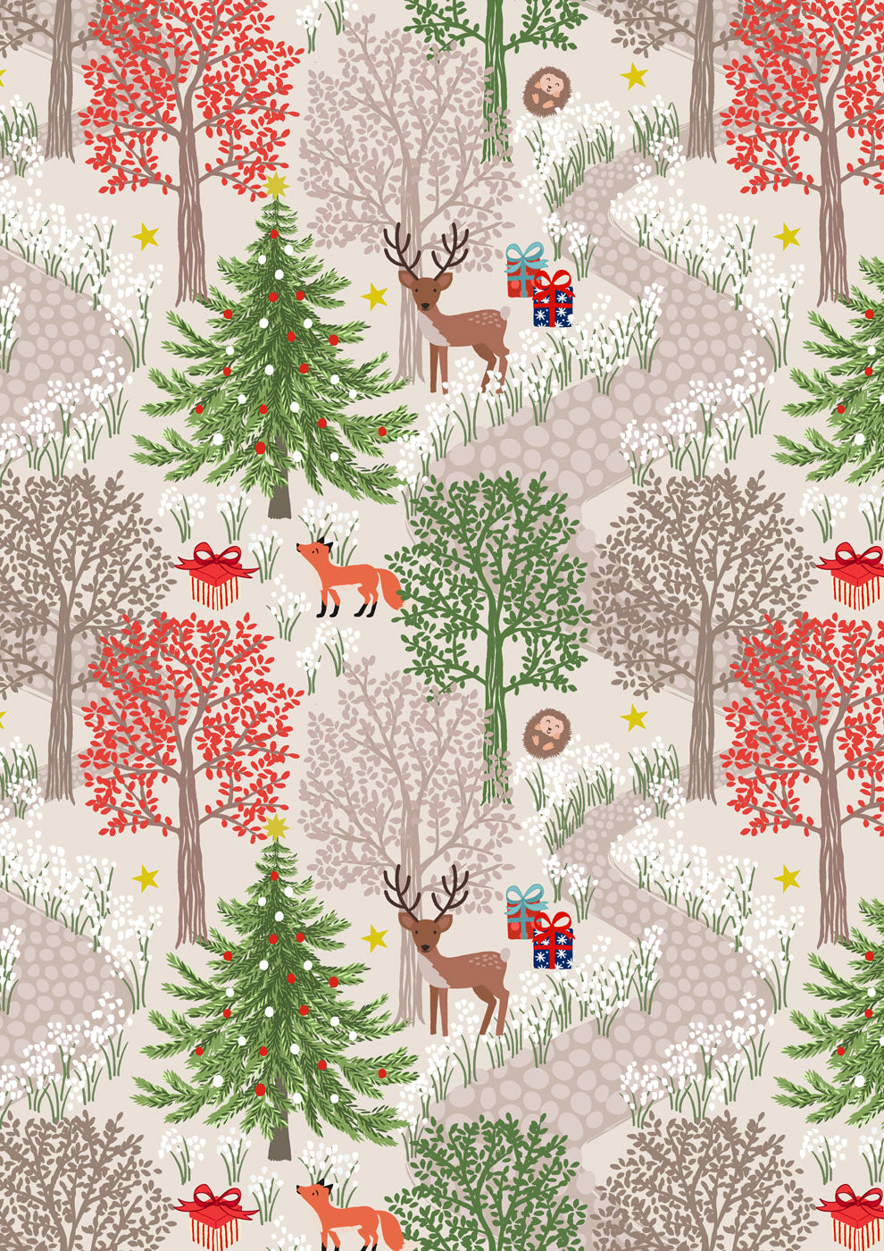 Christmas in Bluebell Wood Cream by Lewis & Irene