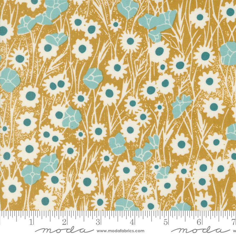 Field of Flowers: Poppy Field | Goldenrod by Katherine Watson for Moda