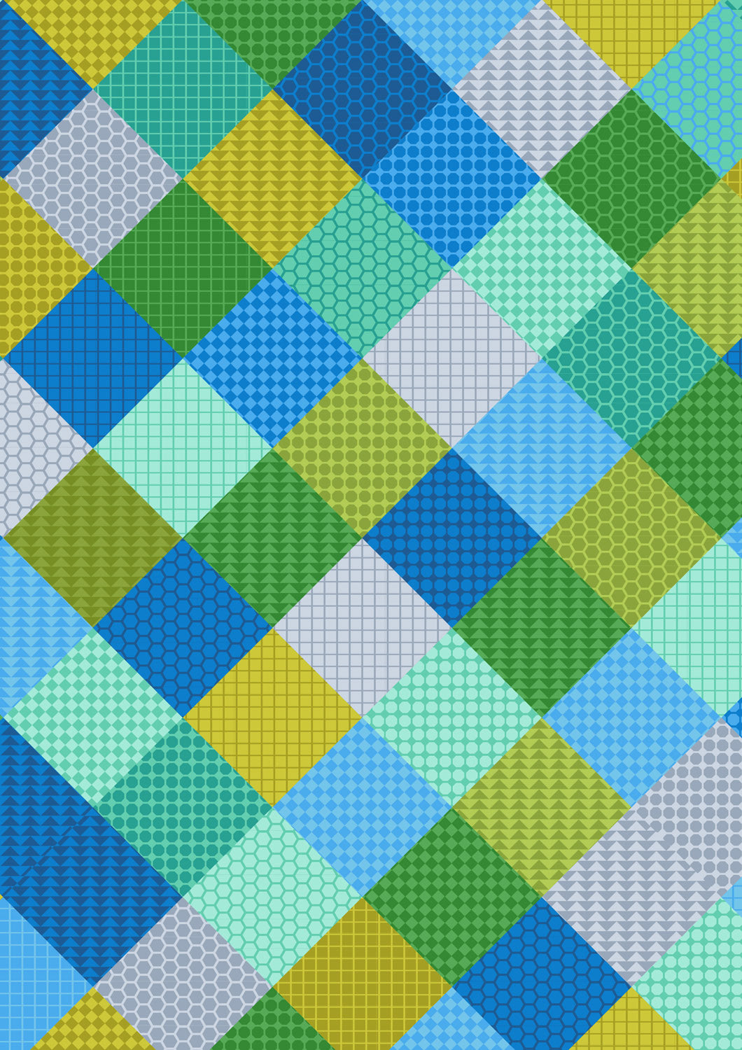 Blue Patchwork, Animal Alphabet, Lewis & Irene