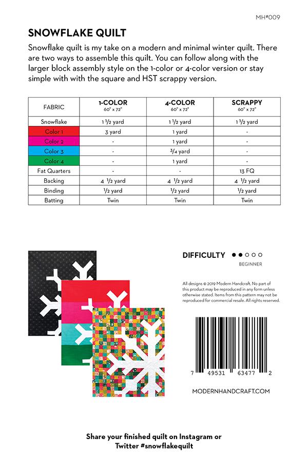 Snowflake Quilt Pattern by Modern Handcrafter