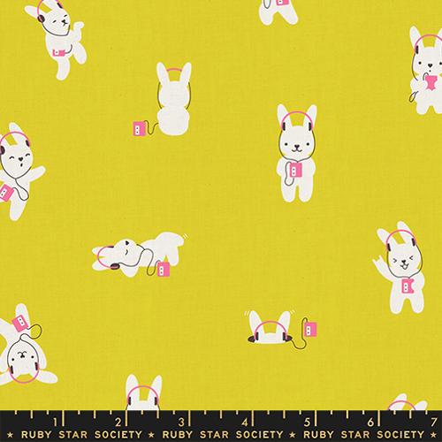 Citron Rabbeats, Lofi Linens by Rashida Coleman-Hale for Ruby Star