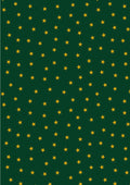 Gold Stars On Green w/Gold Metallic Christmas in Bluebell Wood by Lewis and Irene