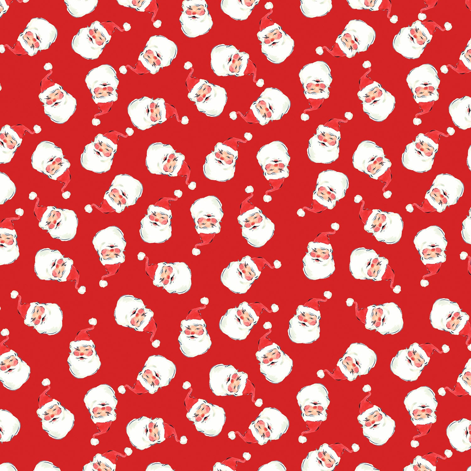 Jolly Santa Festive Red, Merry Happy Christmas by Lewis & Irene