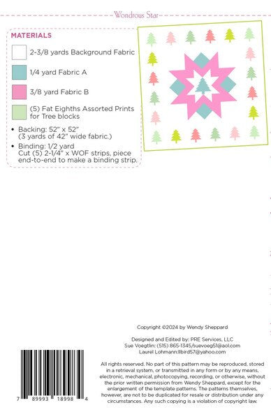 Wendy Sheppard Wondrous Star Quilt Pattern