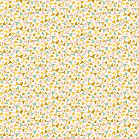 Fun Fair Bunting Pink/Gold, Summer Fair by Liberty Fabrics