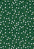 Snowdrops on Green with Gold Metallic Christmas in Bluebell Wood by Lewis and Irene