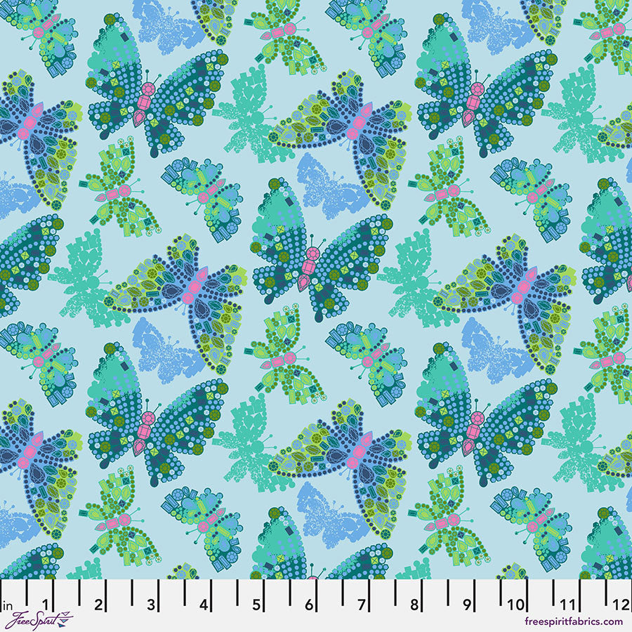 Butterfly Brooch Sky :Market Days by Stacy Peterson for Freespirit