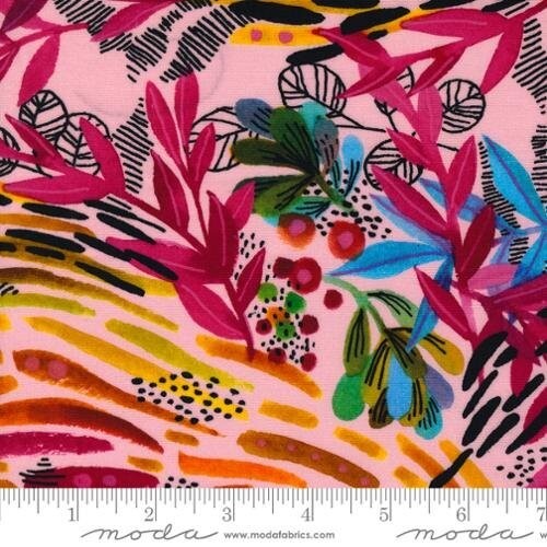 Playgrounds Wild Leaves | Pink by Amarilys Henderson for Moda
