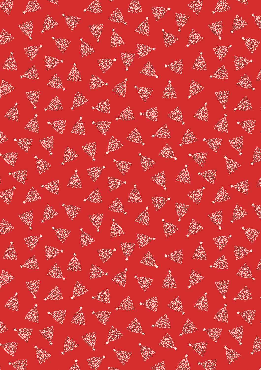 Celtic Trees on Winter Red by Lewis and Irene, Celtic Christmas