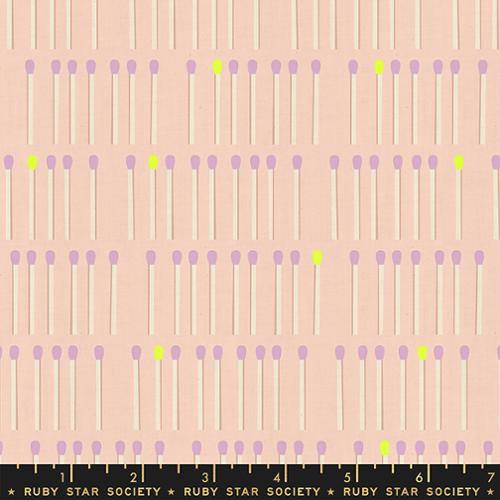 Peach Blossom Meet Your Match, Lofi Linens by Rashida Coleman-Hale for Ruby Star