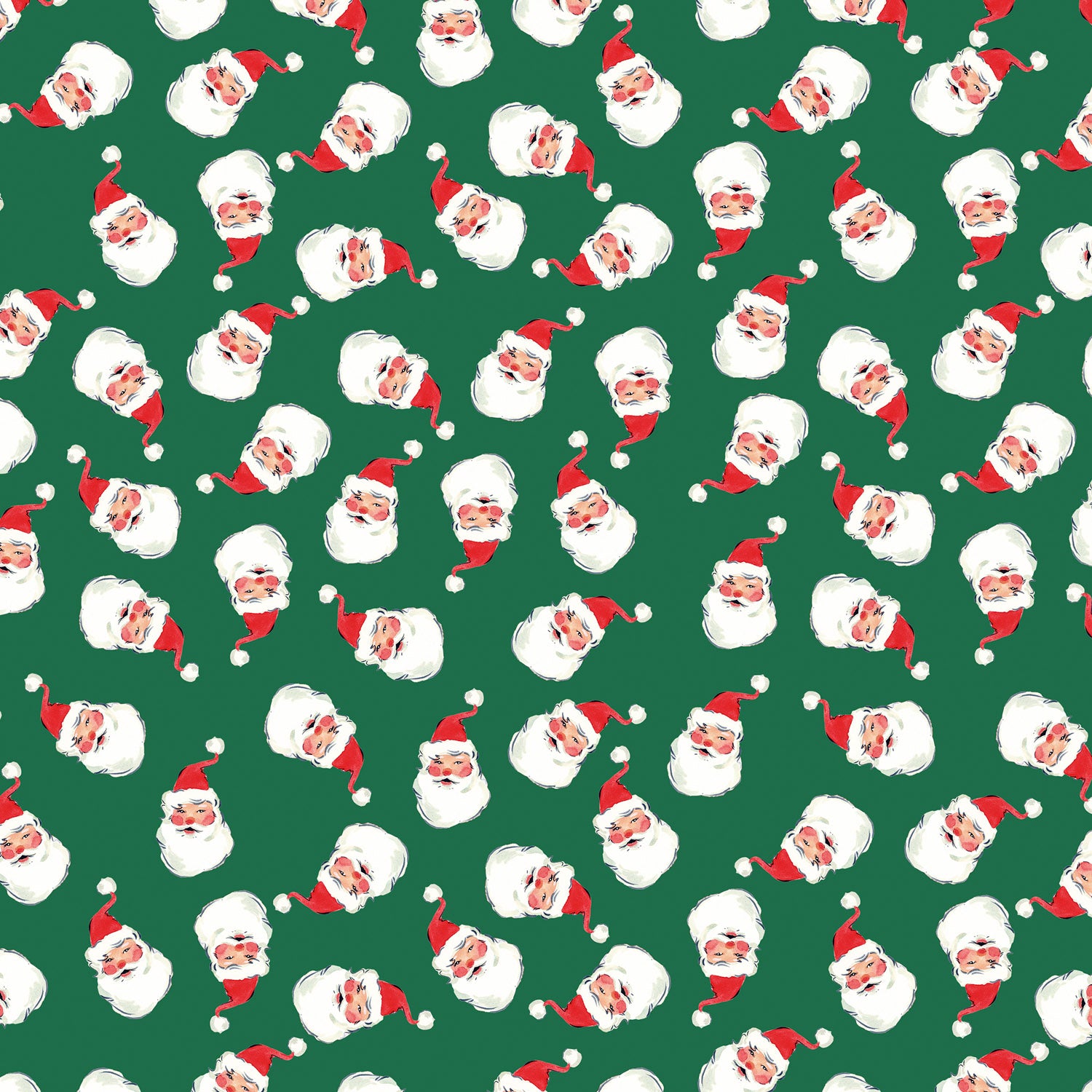 Jolly Santa Festive Green, Merry Happy Christmas by Lewis & Irene