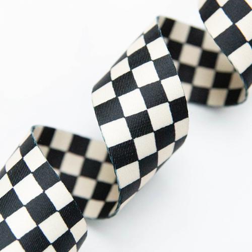 Black & White Checkered 1.5" Webbing from Stitch Supply