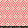 Lofi Wovens Ruby Star - Bitmapped Neon Coral