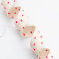 1.5" Starry Natural/Pink Webbing Ruby Star Society by Stitch Supply