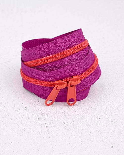 30" Zipper Renaissance Ribbons Grape Slushy
