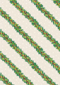 Spruce Garland on Cream w/Gold Metallic Christmas in Bluebell Wood by Lewis and Irene