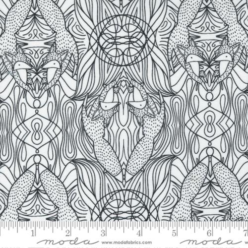 Nocturnal: Hidden Foxes | Moon  by Gingiber for Moda