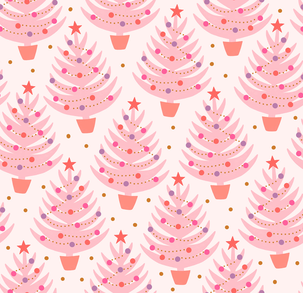 Pink Pines by Mia Presley Fabric